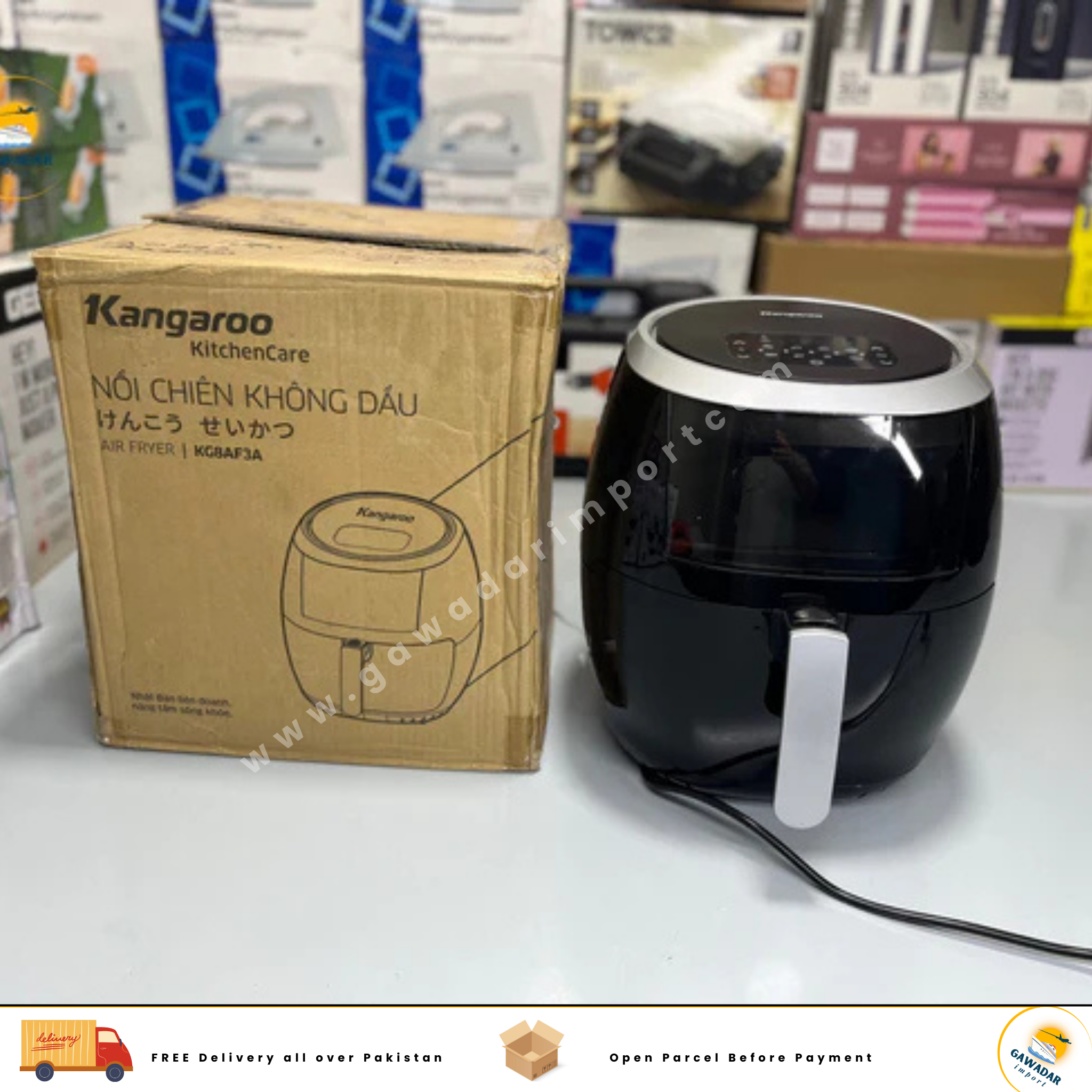 Imported Air Fryer of Kangaroo Brand- 1800 watt Power, 8 liters Capacity