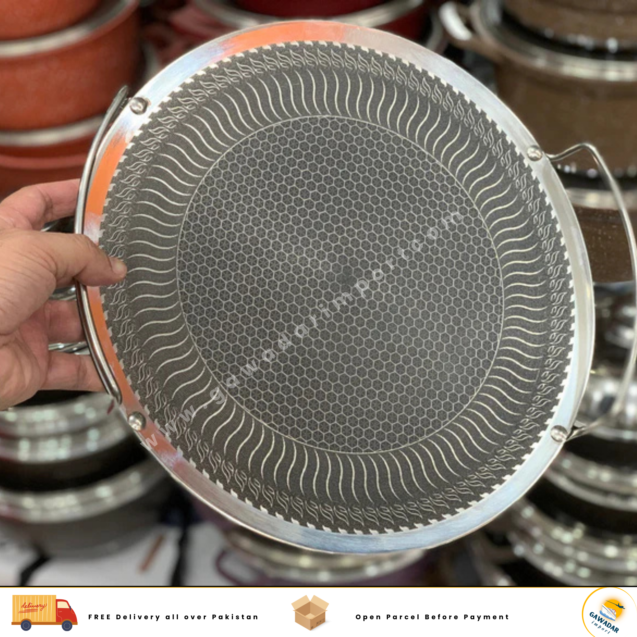 Imported Laser Coating Tawa Stainless Steel