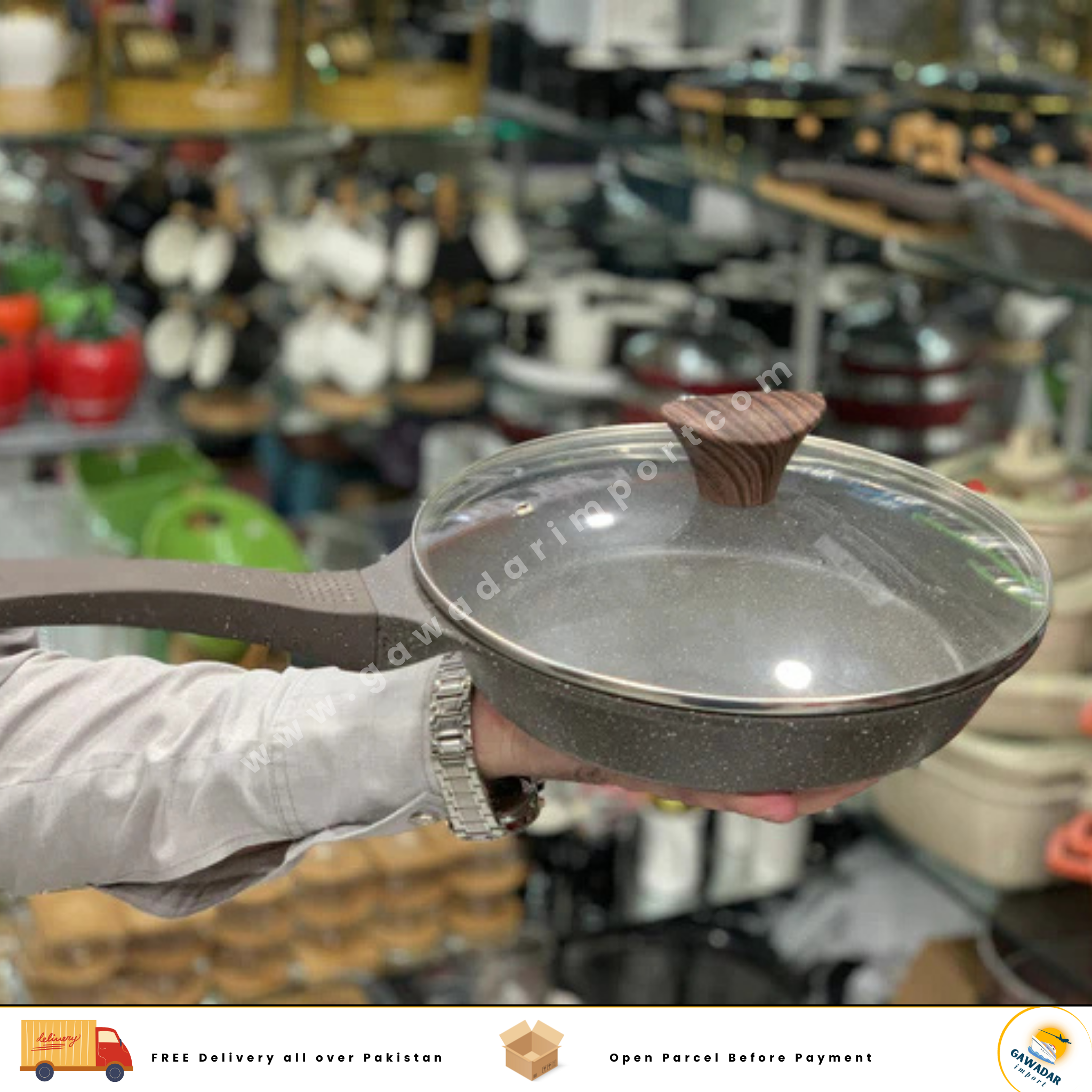 Bakhschie fry pan Non Stick Granite Coating