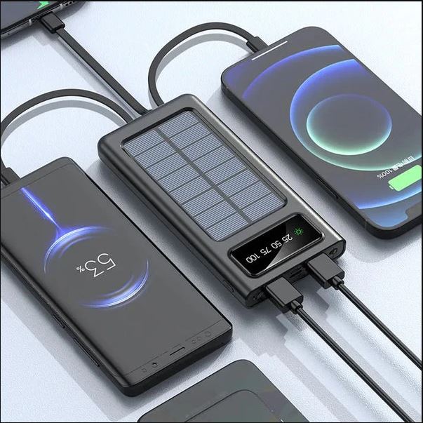 Hanif Traders™ SOLAR POWER BANK Built in cable 10000 mah