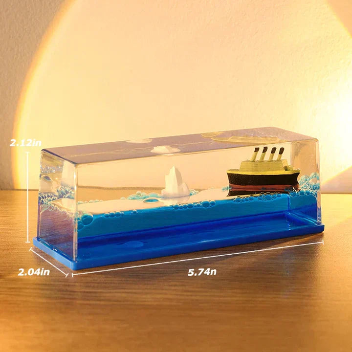 Hanif Traders™ Unsinkable Titanic Table Cruise Ship With Ice Block