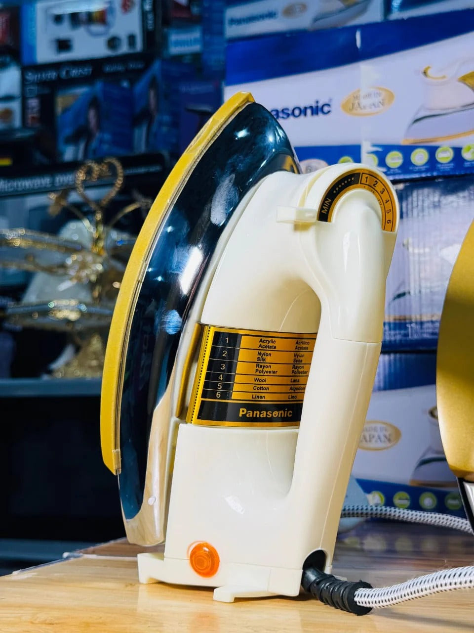 Panasonic Dry Iron 1000W - Non-Stick Soleplate, Swivel Cord