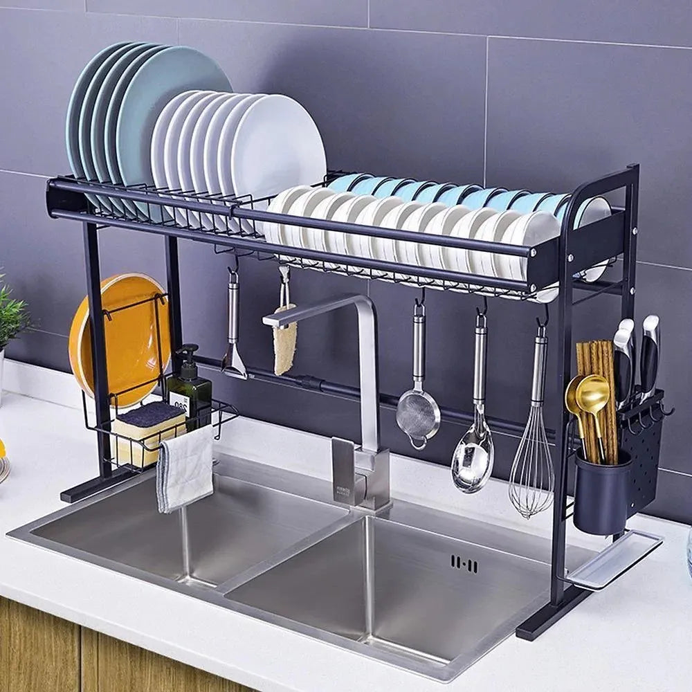 Hanif Traders™ Stainless Steel Multipurpose Kitchen Rack, Wall Mount