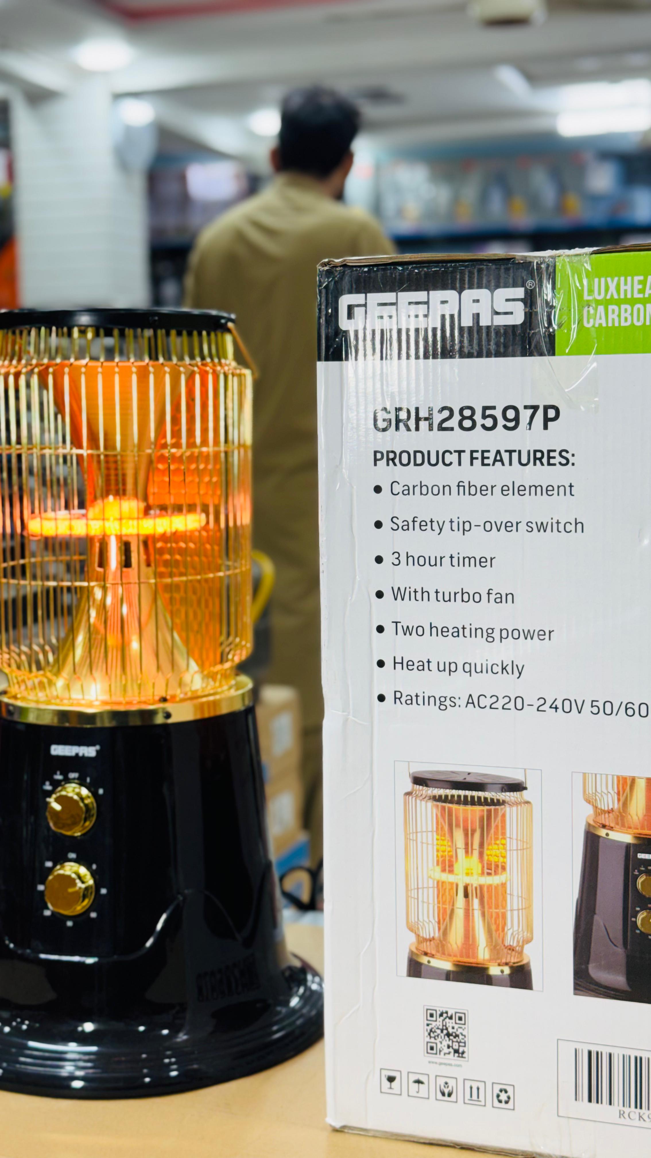 GEEPAS Corban fiber turbo heater Just 800 watt Electricity consumption