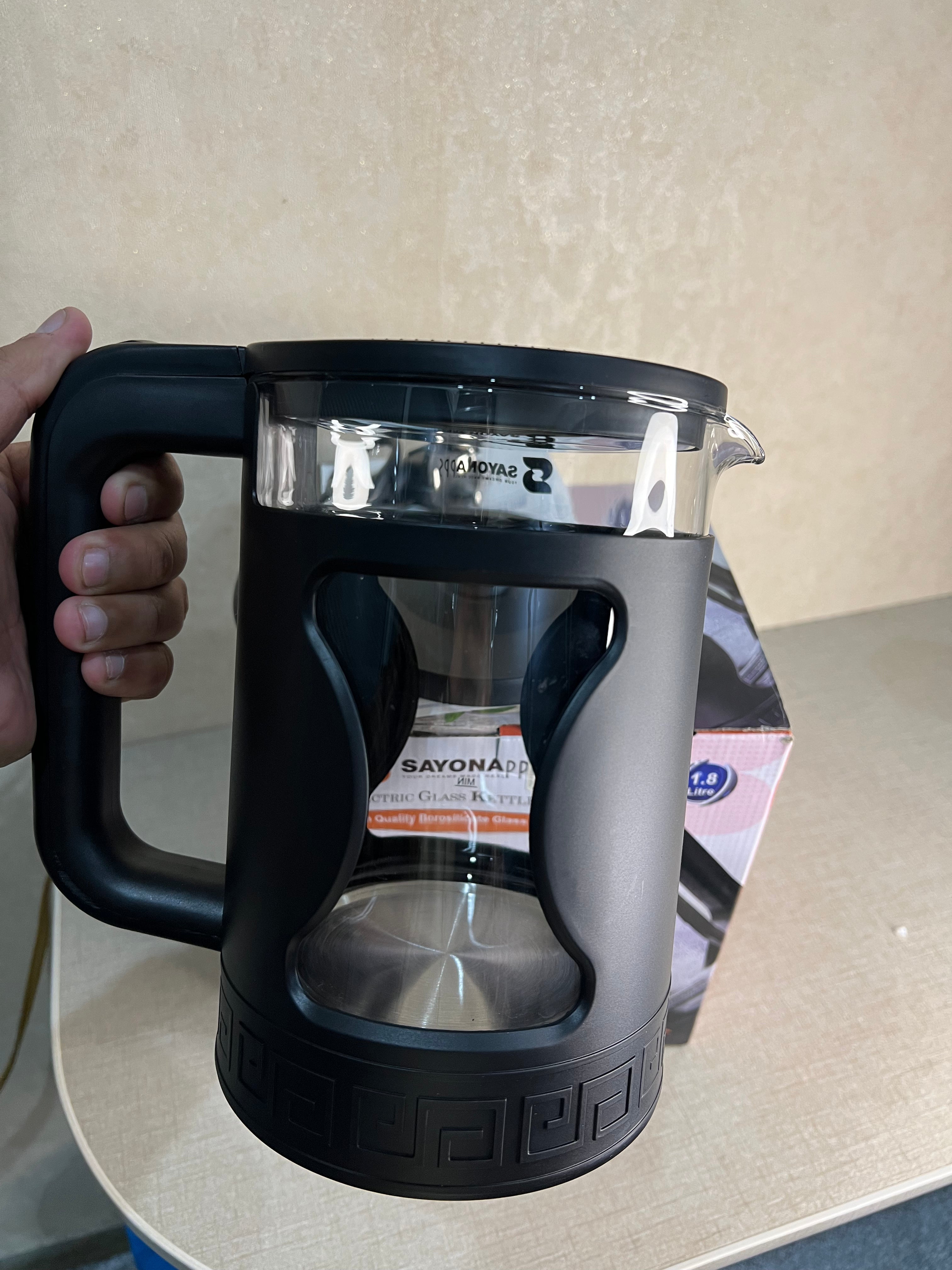 Hanif Traders™ SAYONA 1.8L GLASS ELECTRIC KETTLE