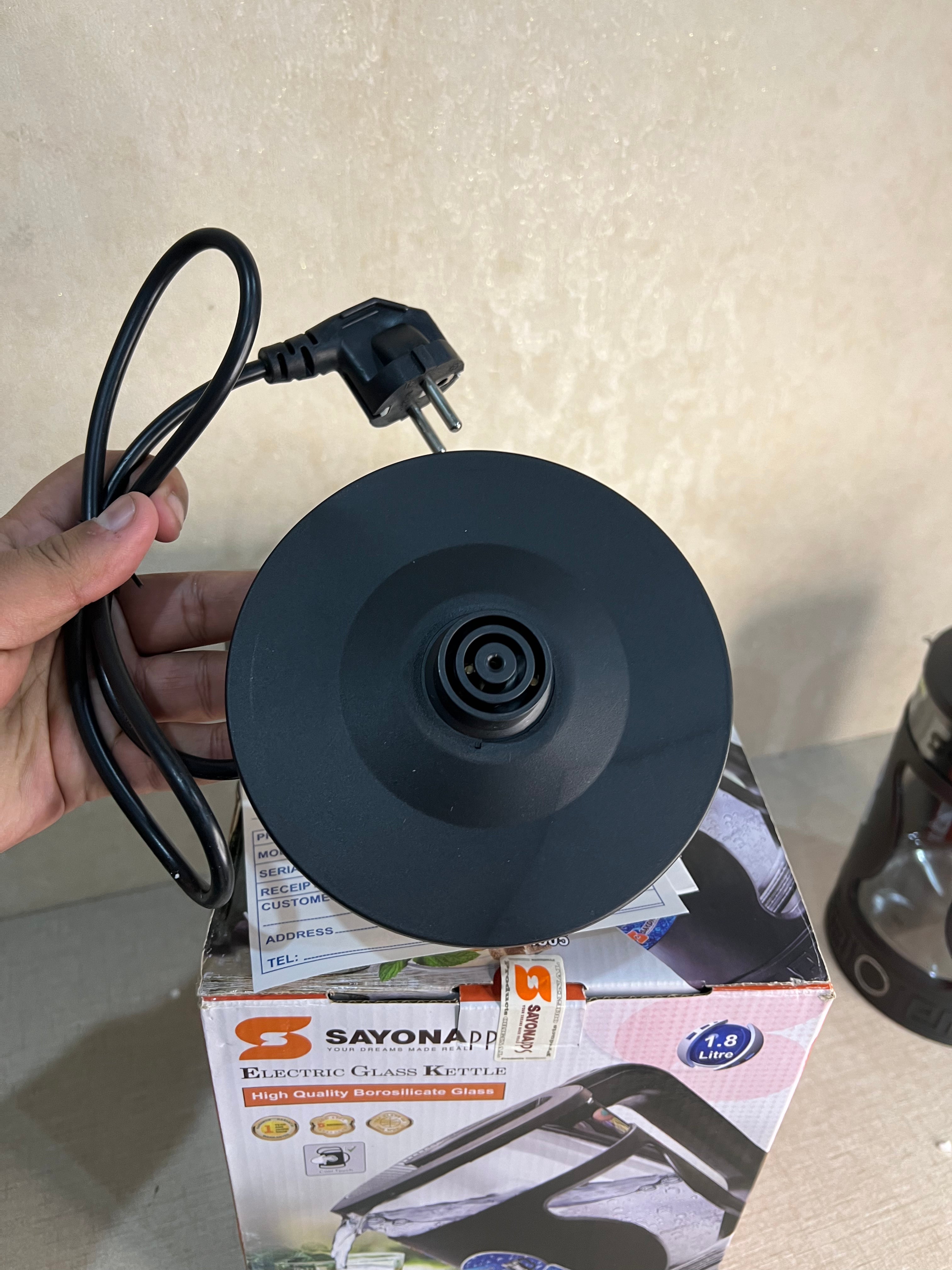 Hanif Traders™ SAYONA 1.8L GLASS ELECTRIC KETTLE