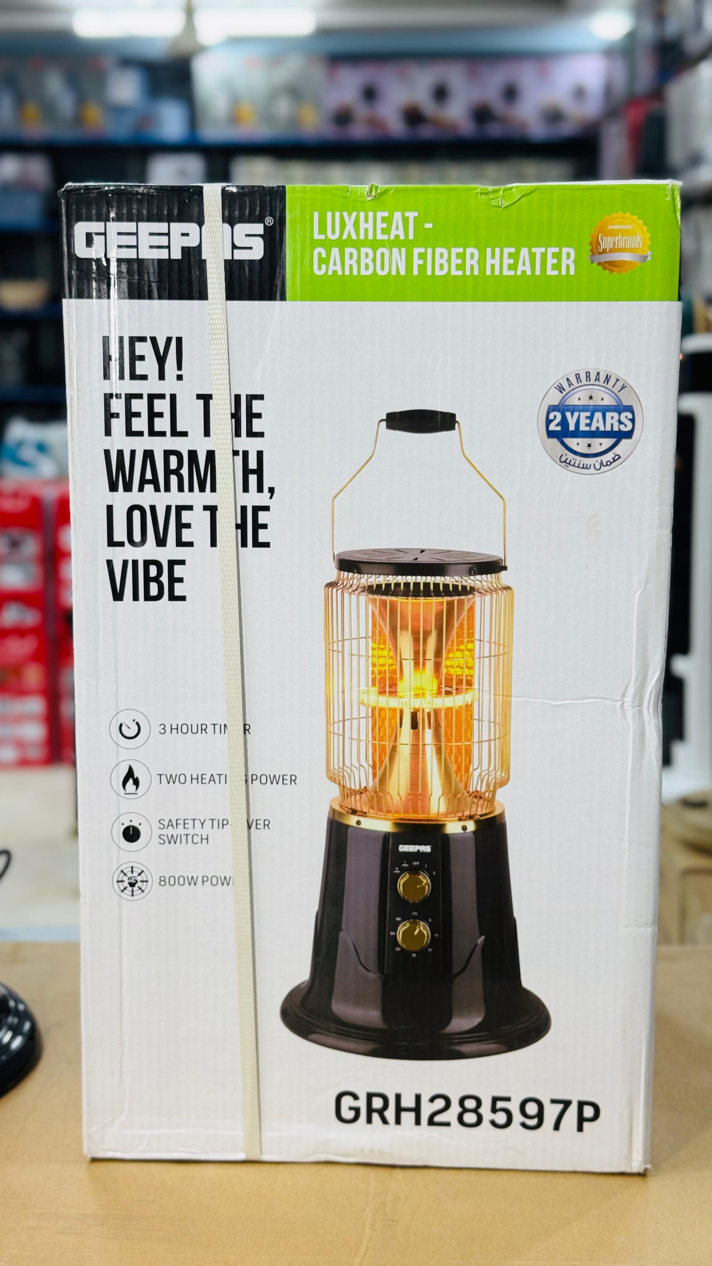 GEEPAS Corban fiber turbo heater Just 800 watt Electricity consumption